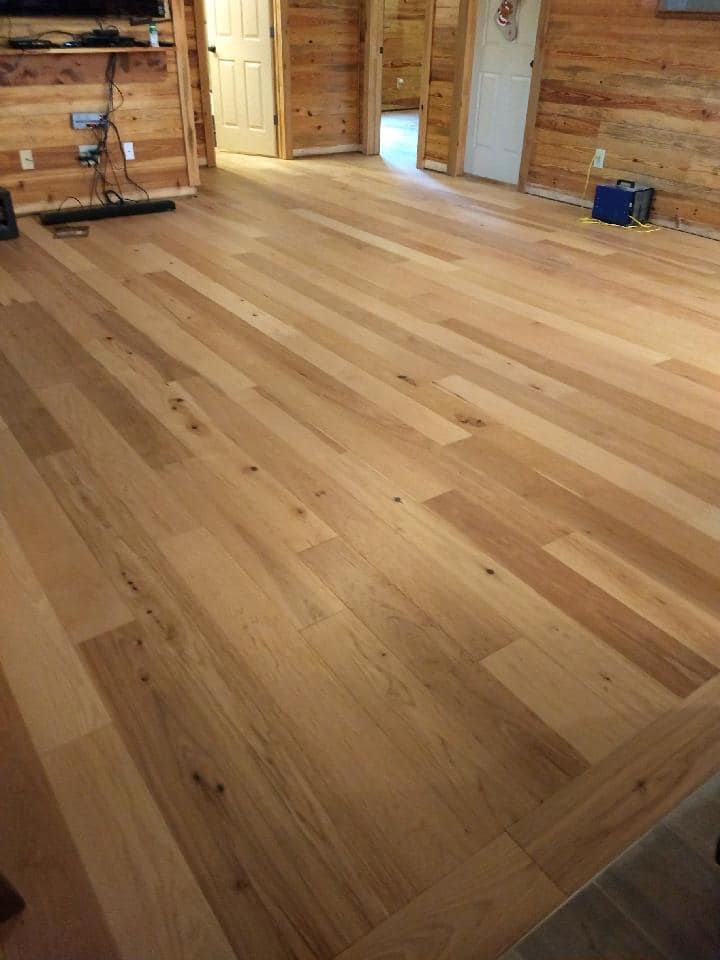 A plywood floor works